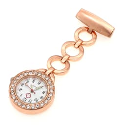Fashion Women's Clip-on Round Pocket Watch Stainless Steel Pendant Quartz Clock for Medical Doctors And Nurses
