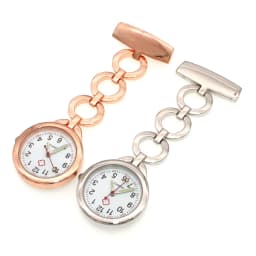 Fashion Women's Clip-on Round Pocket Watch Stainless Steel Pendant Quartz Clock for Medical Doctors And Nurses