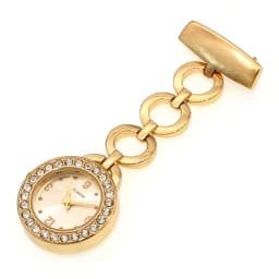 Fashion Women's Clip-on Round Pocket Watch Stainless Steel Pendant Quartz Clock for Medical Doctors And Nurses