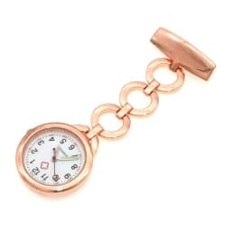 Fashion Women's Clip-on Round Pocket Watch Stainless Steel Pendant Quartz Clock for Medical Doctors And Nurses