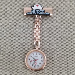 Lovely Cute Stethoscope Metal Pin Brooch Midwife Doctor Clock Medical Hospital Healthcare Pocket FOB Nurse Watch