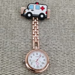 Lovely Cute Stethoscope Metal Pin Brooch Midwife Doctor Clock Medical Hospital Healthcare Pocket FOB Nurse Watch