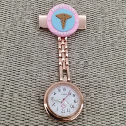 Lovely Cute Stethoscope Metal Pin Brooch Midwife Doctor Clock Medical Hospital Healthcare Pocket FOB Nurse Watch