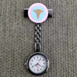 Lovely Cute Stethoscope Metal Pin Brooch Midwife Doctor Clock Medical Hospital Healthcare Pocket FOB Nurse Watch