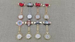 Lovely Cute Stethoscope Metal Pin Brooch Midwife Doctor Clock Medical Hospital Healthcare Pocket FOB Nurse Watch
