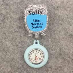 Glitter Hospital Health Care Acrylic Heart Stethoscope Lovely Nurse Doctor Alligator Clip Pocket Watches Medical Hang Clock Gift