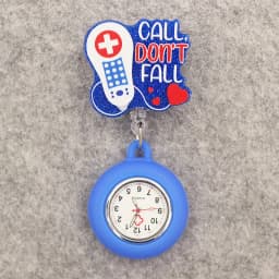 Glitter Hospital Health Care Acrylic Heart Stethoscope Lovely Nurse Doctor Alligator Clip Pocket Watches Medical Hang Clock Gift