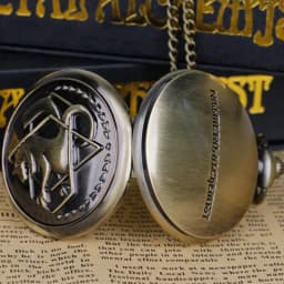 Popular Full metal Alchemist Unisex Pocket Watch Antique Vintage Quartz Chain Clock Pendant Jewelry Timepiece Gift for Women Men