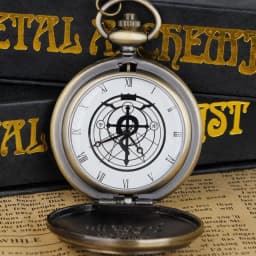Popular Full metal Alchemist Unisex Pocket Watch Antique Vintage Quartz Chain Clock Pendant Jewelry Timepiece Gift for Women Men