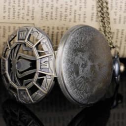 Hollow Design Quartz Pocket Watch Half Hunter Pendant Necklace Clock Best Gifts Boys Men Women