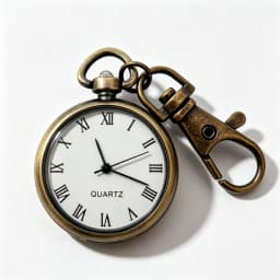 Retro Charm Neutral Fashion Roman Digital Quartz Steampunk Pocket Watch Men's and Women's Keychain Gift