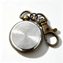 Retro Charm Neutral Fashion Roman Digital Quartz Steampunk Pocket Watch Men's and Women's Keychain Gift