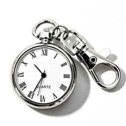 Retro Charm Neutral Fashion Roman Digital Quartz Steampunk Pocket Watch Men's and Women's Keychain Gift