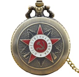 Retro Charm Neutral Fashion Soviet Dropped Quartz Steampunk Pocket Watch Men's and Women's Necklace Pendant Gift