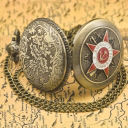 Retro Charm Neutral Fashion Soviet Dropped Quartz Steampunk Pocket Watch Men's and Women's Necklace Pendant Gift