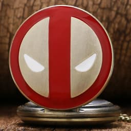 Comic Black Antique Quartz Pocket Watch Cartoon Fob Chain Pendant Clock Cosplay Gifts for Men Women Fans