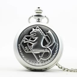 Fashion Tone Fullmetal Alchemist Pocket Watch Cosplay Edward Elric With Chain Anime Boys Gift