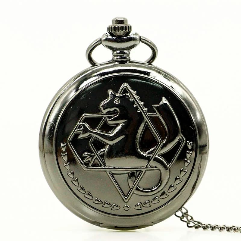 Fashion Tone Fullmetal Alchemist Pocket Watch Cosplay Edward Elric With Chain Anime Boys Gift