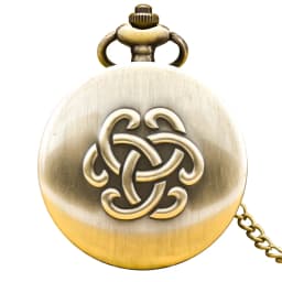 Retro Bronze Steampunk Flip-Top Male And Female Student Gifts Quartz Necklace Celtic Knot Commemorative Pocket Watch