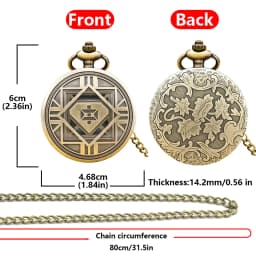 Retro Bronze Steampunk Flip-Top Male And Female Student Gift Quartz Necklace Series Commemorative Pocket Watch