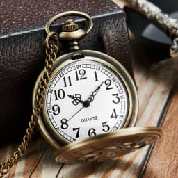 Vintage Bronze Steampunk Pattern Pocket Watch Zodiac Necklace Chain Retro Twelve 12 Constellation Men Women Clock Relogio Gifts