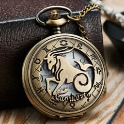 Vintage Bronze Steampunk Pattern Pocket Watch Zodiac Necklace Chain Retro Twelve 12 Constellation Men Women Clock Relogio Gifts