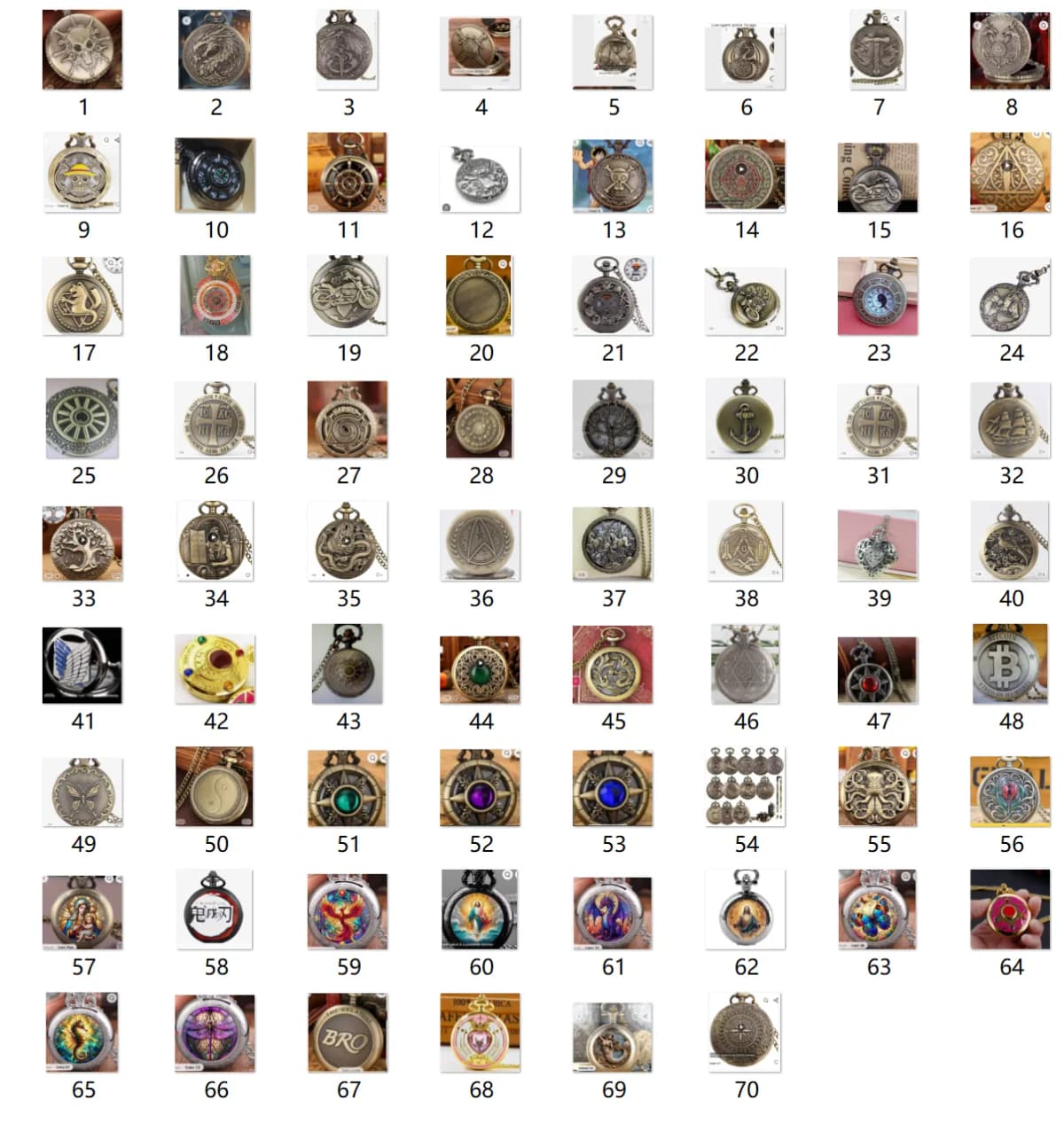 Hot Sell 935PCS Vintage Bronze Pocket Watch Retro Necklace Women Men Gifts Wholesale