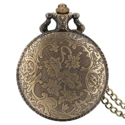 Vintage Bronze Handsome Eagle Carved Quartz Sport Pocket Watch German Eagle Necklace Eagle Lover Gift