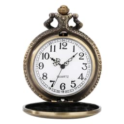 Vintage Bronze Handsome Eagle Carved Quartz Sport Pocket Watch German Eagle Necklace Eagle Lover Gift