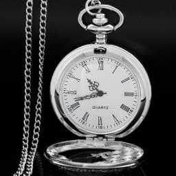 Silver Chinese Characteristic Dragon Shaped Pocket Watch Men's High Quality Necklace Timing Pendant Women's Jewelry Gift Clock