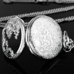 Silver Chinese Characteristic Dragon Shaped Pocket Watch Men's High Quality Necklace Timing Pendant Women's Jewelry Gift Clock