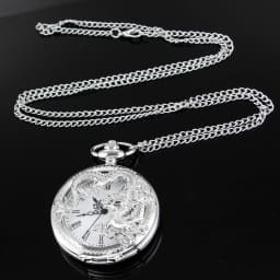 Silver Chinese Characteristic Dragon Shaped Pocket Watch Men's High Quality Necklace Timing Pendant Women's Jewelry Gift Clock