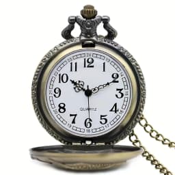 Vintage Bronze Quartz Pocket Watch Designed For Mom's Birthday Gift Vintage Pendance Fob Chain Pocket Watch