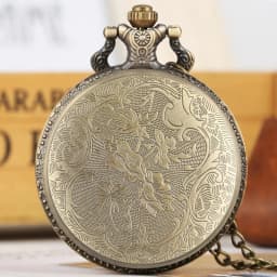 Vintage Bronze Quartz Pocket Watch Designed For Mom's Birthday Gift Vintage Pendance Fob Chain Pocket Watch