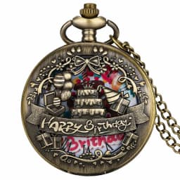 Vintage Bronze Necklace Birthday Gift Hollowed-out Cake Gift 3D Carved Birthday Gift for Children