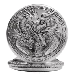Retro Charm Neutral Handsome Fashion Dragon Group Carving Quartz Pocket Watch Steampunk Men's and Women's Necklace Pendant Gift