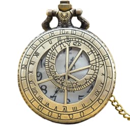 Retro Charm Neutral Fashion Geometric Lines Hollow Carving Quartz Pocket Watch Steampunk Men's and Women's Necklace Pendant Gift
