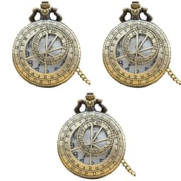 Retro Charm Neutral Fashion Geometric Lines Hollow Carving Quartz Pocket Watch Steampunk Men's and Women's Necklace Pendant Gift
