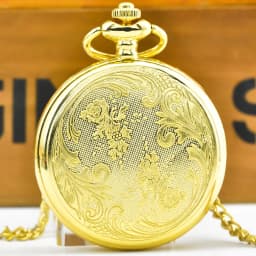 Retro Charm Neutral Fashion Textuable Quartz Pocket Watch Steampunk Men's and Women's Necklace Pendant Gift