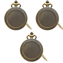 Retro Charm Neutral Fashion Textuable Quartz Pocket Watch Steampunk Men's and Women's Necklace Pendant Gift