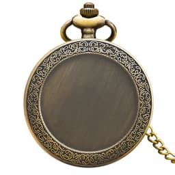 Retro Charm Neutral Fashion Textuable Quartz Pocket Watch Steampunk Men's and Women's Necklace Pendant Gift