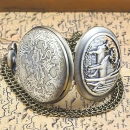 Retro Charm Neutral Fashion Hollow Deer Carving Quartz Steampunk Pocket Watch Men's and Women's Necklace Pendant Gift