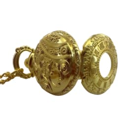 Retro Charm Compact Neutral Fashion Roman Digital Quartz Steampunk Pocket Watch Women's and Men's Necklace Pendant Gift
