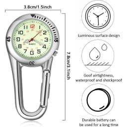 New Carabiner Clip Watches Fob Nurse Pocket Watch Medical Sports Outdoor Vintage Clock Mountaineering Sport Equipment