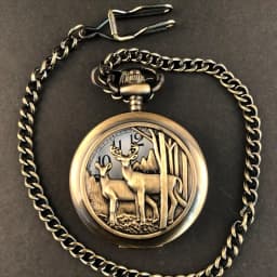 Vintage Deep Forest See Deer Series Quartz Pocket Watch Gift Casual Fashion Men's and Women's Clothing Accessories Wall Clock