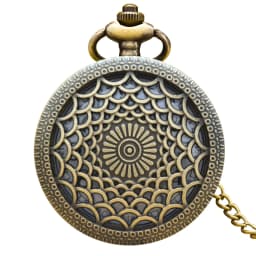Vintage Bronze Flip Creative Necklace Quartz Pocket Watch Fashion Male And Female Students Universal