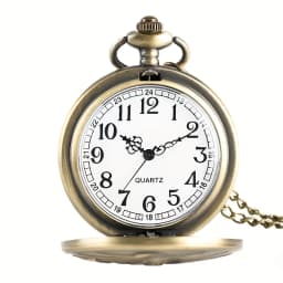 Gift to the Greatest Grandpa Quartz Pocket Watch Arabic Numerals Dial Necklace Wall Clock Birthday Holiday Gift