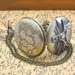 Retro Charm Neutral Fashion Handsome Wolf Head Carving Quartz Pocket Watch Steampunk Men's and Women's Necklace Pendant Gift