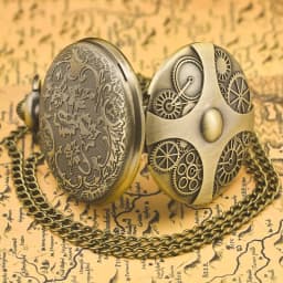 Retro Charm Neutral Fashion Arabic Digital Quartz Steampunk Pocket Watch Women's and Men's Necklace Pendant Gift