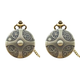 Retro Charm Neutral Fashion Arabic Digital Quartz Steampunk Pocket Watch Women's and Men's Necklace Pendant Gift